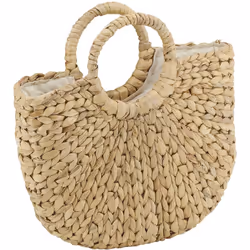 Aspect Matériau principal Jacinthe Matériaux secondaires Coton Dimensions Hauteur du sac (en cm) 22,00 Hauteur totale avec an ...