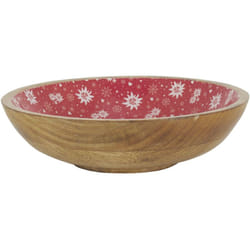 Aubry Gaspard - Corbeille en manguier et résine décor Edelweiss Grand modèle
