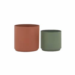 Cache-pots en métal assortis (lot de 2)