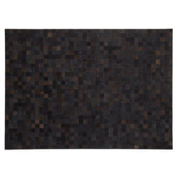 Tapis en peau de vache véritable Mosaïque noire