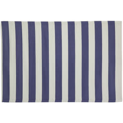 Aubry Gaspard - Tapis d'extérieur en polypropylène 120 x 180 cm Rayures - Bleu
