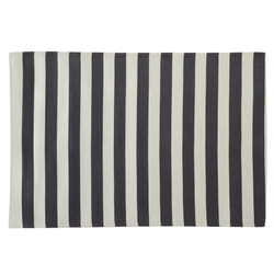 Aubry Gaspard - Grand tapis d'extérieur en polypropylène 160 x 230 cm Rayures - Noir