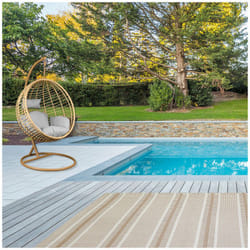 Aubry Gaspard - Tapis d'extérieur en polypropylène 120 x 180 cm Ethnique - Beige