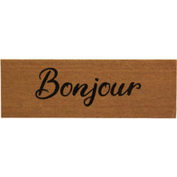 Paillasson grande taille en coco 120 x 40 cm Bonjour