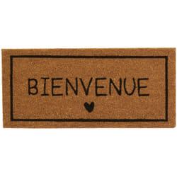 Aubry Gaspard - Petit paillasson en coco 55 x 25 cm Coeur bienvenue
