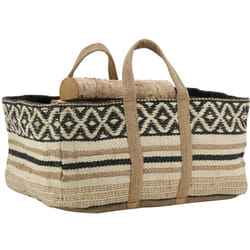 Sac à bûches en jute naturel et teinté