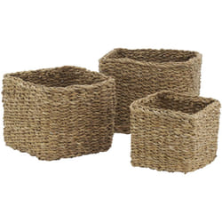 Aubry Gaspard - Série de 3 cache-pots en jonc naturel (Lot de 3)