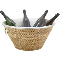 Aubry Gaspard - Rafraichisseur en rotin Rotin antique + aluminium