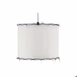 Abat-jour pour suspension en coton Riad Grand Blanc