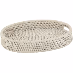 Aspect Matériau principal Rotin patiné blanc Dimensions Hauteur (en cm) 4,00 Longueur (en cm) 26,00 Profondeur (en cm) 20,00  ...