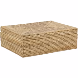 Aspect Matériau principal Rotin naturel Dimensions Hauteur (en cm) 15,00 Longueur (en cm) 43,00 Profondeur (en cm) 33,00 Autr ...