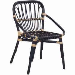Aspect Matériau principal rotin teinté Dimensions Hauteur (en cm) 81 0 Longueur (en cm) 55,00 Profondeur (en cm) 59,00 Chaise ...
