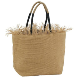 Sac en jute naturel et corde avec franges