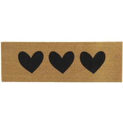 Aubry Gaspard - Paillasson grande taille en coco 120 x 40 cm 3 coeurs