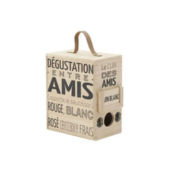 Boite à cubi en bois naturel - AUBRY GASPARD - Boite à cubi - Blanc - Bois naturel - 195 x 12 x 23 cm