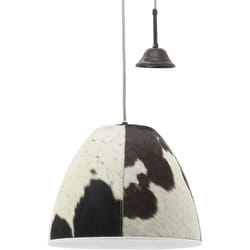 Aubry Gaspard - Lampe suspension en peau de vache et métal Diamètre 34cm