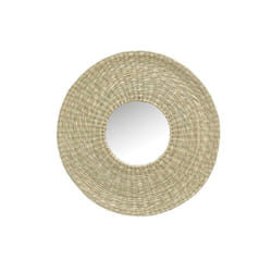 Miroir - AUBRY GASPARD - Rond - Ø 34 cm - Jonc tressé - Style Scandinave Moderne
