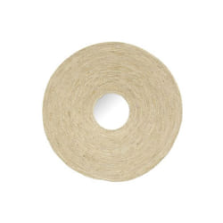 Miroir - AUBRY GASPARD - Rond - Ø 72 cm - Maïs tressé - Décoration murale intérieure