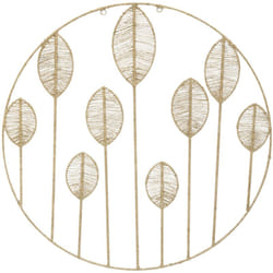 Décoration murale ajouré en jute - Feuille