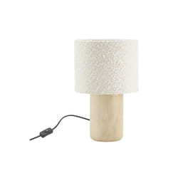Lampe en métal et coton bouclette naturel