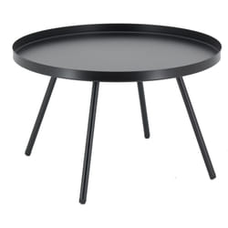 Aubry Gaspard - Table basse en métal ø 50 h 31.5 Noir