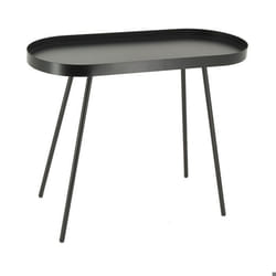 Table basse ovale en métal noir 70 x 30 x 57 Noir