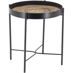 Aubry Gaspard - Table ronde en métal et jonc