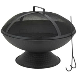 Aubry Gaspard - Brasero avec grille + couvercle en métal noir