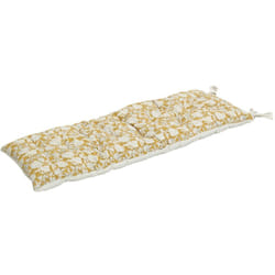 Matelas de sol en coton imprimé jaune et blanc