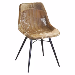 Aspect Coloris Marron et blanc Matériau principal peau de vache Matériaux secondaires Métal Dimensions Hauteur (en cm) 79 0 H ...