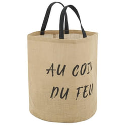 Aubry Gaspard - Sac rond en jute naturel plastifié Au coin du feu