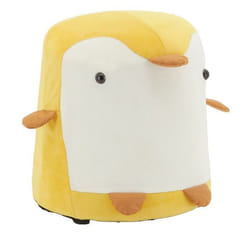 Pouf Pingouin en velours jaune