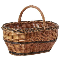 Panier Lucette en osier buff Arrondi