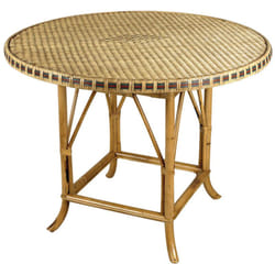 Table en rotin patiné et coloré
