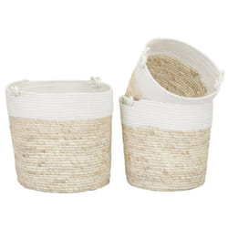 Corbeilles en maïs et coton (lot de 3)
