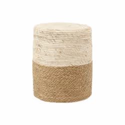 Pouf en jute et maïs naturel