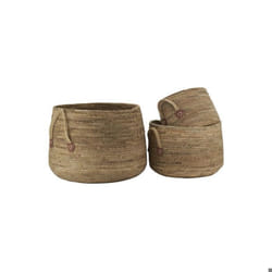 Série de 3 cache-pots ronds en bananier