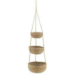 Aubry Gaspard - Suspension 3 pots en jonc naturel