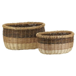 Aubry Gaspard - Corbeilles ovales en osier 3 tons (lot de 2)