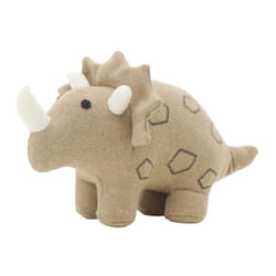 Cale-porte dinosaure en coton beige