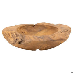 Corbeille en teck naturel 50 cm