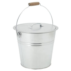 Aubry Gaspard - Seau à pellets ou cendres en métal galvanisé Rond 10 Litres