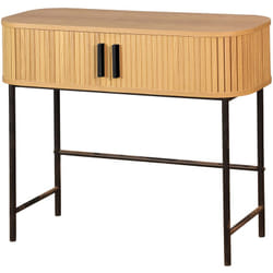Console en bois et métal à lamelles Kyoto