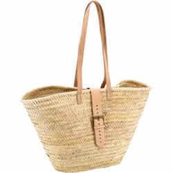 Aspect Coloris Naturel Cuir beige Matériau principal palmier Dimensions Hauteur (en cm) 40,00 Longueur (en cm) 55,00 Autres c ...