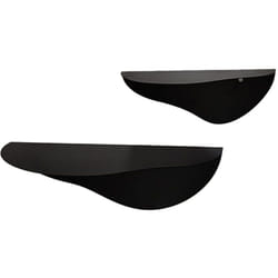 Tagères en métal noir (lot de 2)
