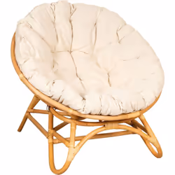 Aspect Matériau principal rotin Matériaux secondaires polyurethane Dimensions Diamètre de l'assise (en cm) 101,00 Hauteur (en ...