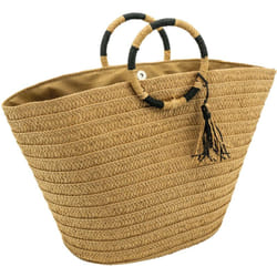 Aubry Gaspard - Sac cabas tressé naturel avec anses rondes