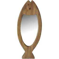 Miroir poisson en bois recyclé Petit modèle