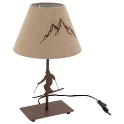 Lampe à poser métal découpé Chatel Skieur