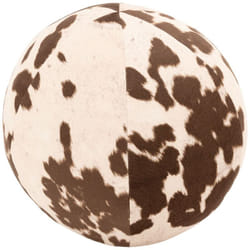 Coussin/pouf boule effet peau de vache Grand